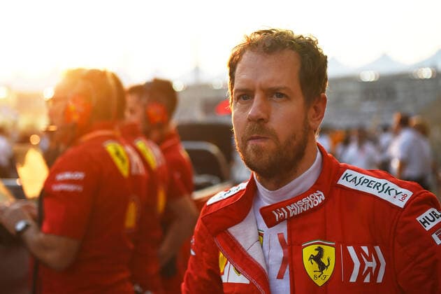 01 12 2019, xekx, Motorsport FIA, Formula 1 Abu Dhabi Grand Prix Racing 2019 emspor, Sebastian Vettel Ferrari DFL DFB REGULATIONS PROHIBIT ANY USE OF PHOTOGRAPHS as IMAGE SEQUENCES and or QUASI VIDEO Abu Dhabi eel-fotografie Eberhard Krieger