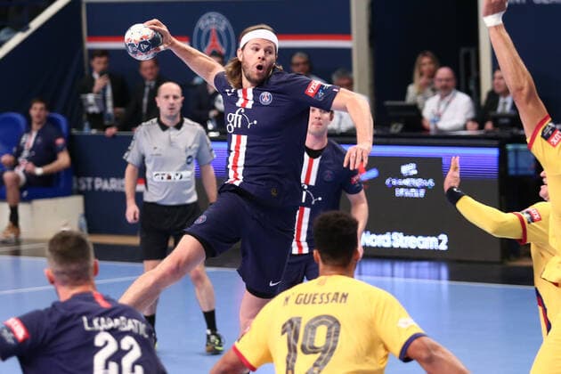 Mikkel Hansen (Paris Saint-Germain) HANDBALL : Paris Saint-Germain HB vs FC Barcelone - VELUX EHF Champions League - 10eme journee - 01 12 2019 KevinDomas Panoramic 