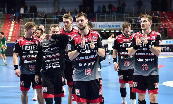 01 12 2019 Handball 1 Bundesliga LIQUI MOLY HBL Season 2019 2020 16 Matchday HC Erlangen Metropolregion Nürnberg HCE HSG Wetzlar OGo Team Team disappoints disappointment after end of match