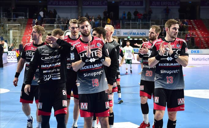 01 12 2019 Handball 1 Bundesliga LIQUI MOLY HBL Season 2019 2020 16 Matchday HC Erlangen Metropolregion Nürnberg HCE HSG Wetzlar OGo Team Team disappoints disappointment after end of match