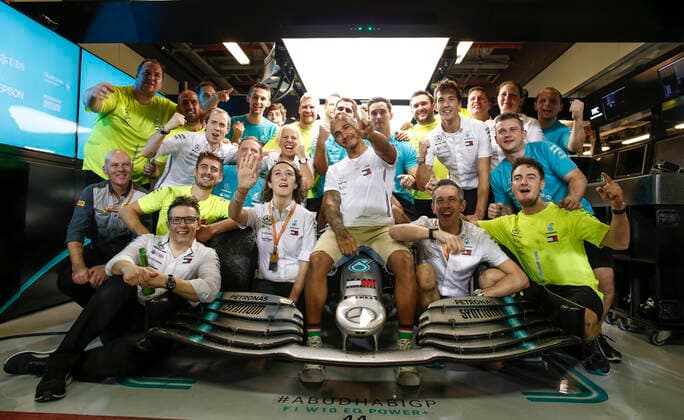 Sport Bilder des Tages Motorsports: FIA Formula One World Championship, WM, Weltmeisterschaft 2019, Grand Prix of Abu Dhabi, 44 Lewis Hamilton (GBR, Mercedes AMG Petronas Motorsport), Abu Dhabi United Arab Emirates