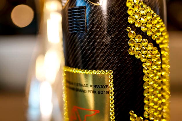 Motorsports: FIA Formula One World Championship, WM, Weltmeisterschaft 2019, Grand Prix of Abu Dhabi, Champagne bottle Abu Dhabi United Arab Emirates