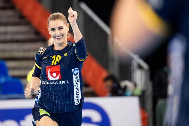 191202 Marie Wall of Sweden celebrates during the Women s World Handball Championship match between China and Sweden on December 2, 2019 in Kumamoto Photo Ludvig Thunman BILDBYRAN kod LT 35690 bbeng dam women handball handboll world handball championship 2019 sverige sweden china kina jubel,  Copyright: LUDVIGxTHUNMAN BB191202LT022