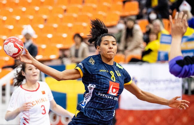 191202 Jamina Roberts of Sweden during the Women s World Handball Championship match between China and Sweden on December 2, 2019 in Kumamoto Photo Ludvig Thunman BILDBYRAN kod LT 35690 bbeng dam women handball handboll world handball championship 2019 sverige sweden china kina,  Copyright: LUDVIGxTHUNMAN BB191202LT039