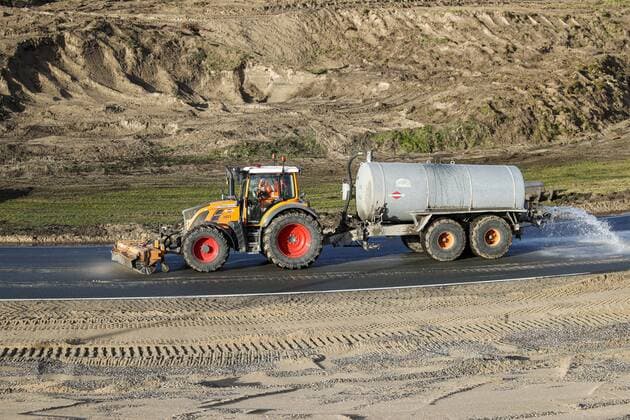 ZANDVOORT , 02-12-2019 , Circuit Zandvoort , cleaning the track during the reconstruction to a Grade 1 circuit. Recontruction Circuit Zandvoort  x5575204x Copyright: