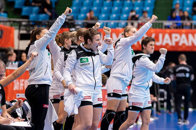 Handball, Women WM 2019, preliminary round, group B, 3 matchday , Denmark Germany Alina Grijseels Germany Dortmund Jubel Freude Emotion Kumamoto Kumamoto Prefectural Gymnasium Kumamoto Japan