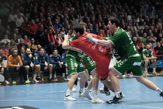 03 12 2019 xkhx Melsungen Handball Bundesliga Season 2019 2020 DHB Cup Quarter Finals MT Melsungen against Foxes Berlin left Marko Kopljar Foxes Berlin, Felix Danner 17, MT Melsungen