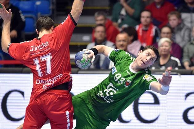 Mijajlo Marsenic Fuechse Berlin at the throw Felix Danner MT Melsungen L , GER, MT Melsungen Fuechse Berlin, Handball, DHB Cup, 03 12 2019, GER, MT Melsungen Fuechse Berlin, Handball, DHB Cup Mens, 03 12 2019 Kassel Copyright: xSippel xEibner-Pressefotox EP_rsl