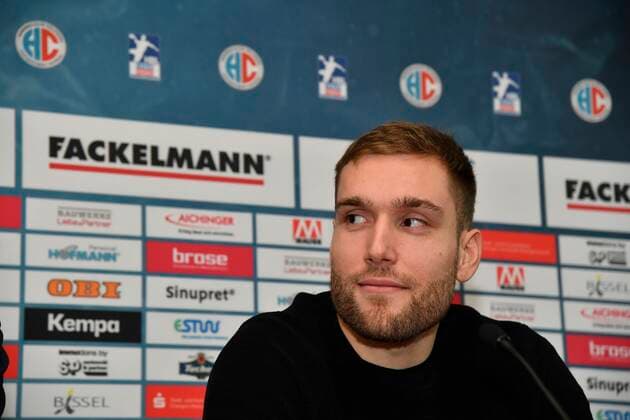 03 12 2019 Handball 1 Bundesliga Season 2019 2020 HC Erlangen HCE Press conference Press event Media event Klemen Ferlin