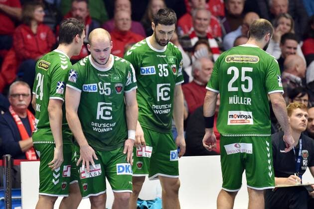 disappointed, frustrated, emotion Frederik Simak, Paul Drux, Marko Kopljar and Michael Mueller Fuechse Berlin L R , GER, MT Melsungen Fuechse Berlin, Handball, DHB Cup, 03 12 2019, GER, MT Melsungen Fuechse Berlin, Handball, DHB Cup Men, 03 12 2019 Kassel Copyright: xSippel xEibner-Pressefotox EP_rsl