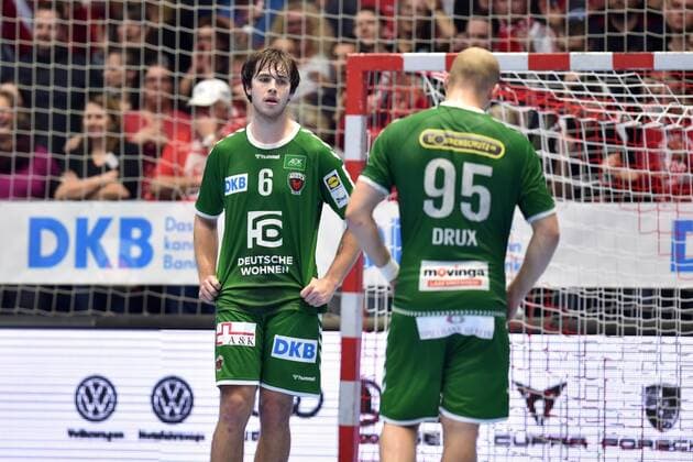disappointed, frustrated, emotion after the defeat Jacob Tandrup Holm Fuechse Berlin L and Paul Drux Fuechse Berlin, GER, MT Melsungen Fuechse Berlin, Handball, DHB Cup, 03 12 2019, GER, MT Melsungen Fuechse Berlin, Handball, DHB Cup Maenner, 03 12 2019 Kassel Copyright: xSippel xEibner-Pressefotox EP_rsl
