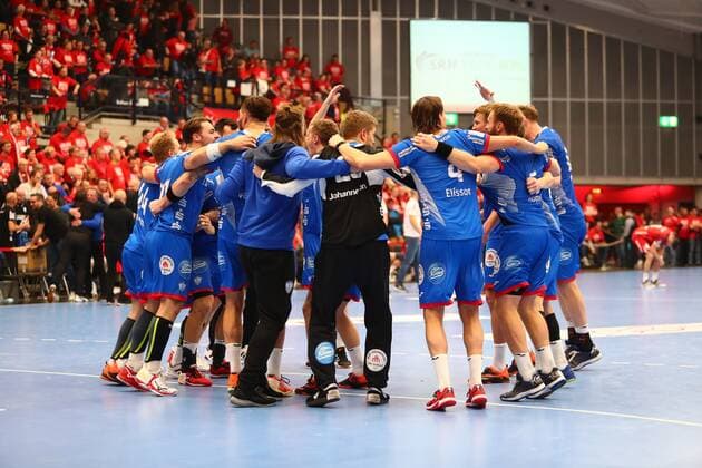 Lemgo players celebrate the victory in Ludwigshafen and the entry into the Final Four Owls Ludwigshafen vs. TBV Lemgo, Handball, DHB Cup, 03 12 2019 Owls Ludwigshafen vs. TBV Lemgo, Handball, DHB Cup, 03 12 2019 Ludwigshafen Copyright: xWeissx Eibner-Pressefotox EP_rws
