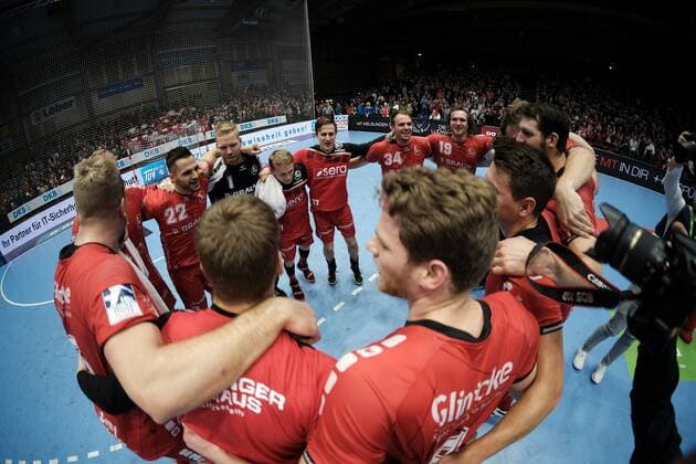 03 12 2019 xkhx Melsungen Handball Bundesliga Season 2019 2020 DHB Cup Quarter Finals MT Melsungen against Foxes Berlin Big cheers at MT Melsungen after moving into the Final Four