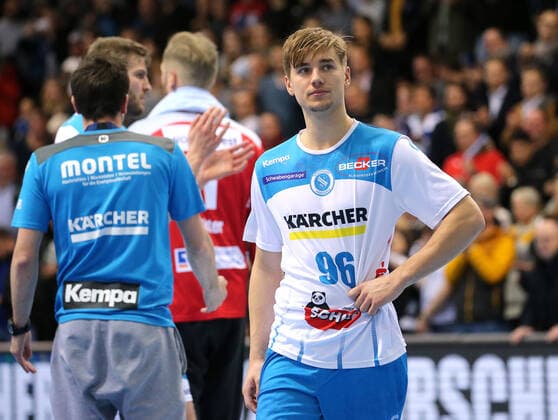 BAU 03 12 2019 Stuttgart Handball TVB Stuttgart vs. THW Kiel, Tim Roman Wieling TVB disappointed