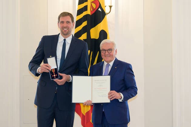 Dirk Nowitzki Dallas,Order of Merit awarded by German President Frank Walter Steinmeier, 04 12 2019, GER, Berlin, 04 12 19, Order of Merit on the Day of Honour Berlin Copyright: xUwexKoch xEibner-Pressefotox EP_ukh