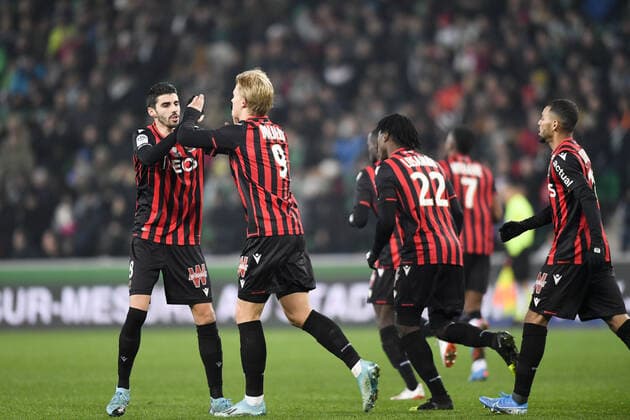 JOIE - 08 PIERRE LEES MELOU (NICE) FOOTBALL : Saint Etienne vs Nice - Ligue 1 Conforama - 04 12 2019 AnthonyBIBARD FEP Panoramic 