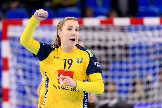 191205 Anna Lagerquist of Sweden celebrates during the Womens World Handball Championship match between Sweden and Argentina on December 5, 2019 in Kumamoto Photo Ludvig Thunman BILDBYRAN kod LT 35694 bbeng dam women handball handball world 2019 sweden sweden argentina jubel,  Copyright: LUDVIGxTHUNMAN BB191205LT003