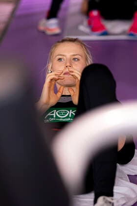 Handball, Womens World Cup 2019, Preliminary Round, Group B, Media Day Strength Training Germany Kim Naidzinavicius Germany Bietigheim Yamaga City Kumamoto Japan