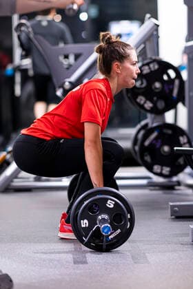 Handball, Women WM 2019, Preliminary Round, Group B, Media Day Strength Training Germany Emily Boelk Bölk Germany Thueringer HC Yamaga City Kumamoto Japan