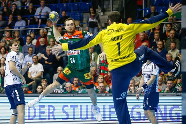 05 12 2019, xtgx, Handball Liqui Moly HBL, SC Magdeburg SG Flensburg Handewitt emspor, v l Christian O Sullivan Magdeburg, 24 scores goal, scorers, scores the goal GETEC Arena