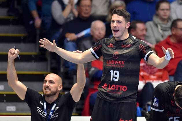 Jubilation by Jan Remmlinger Eulen Ludwigshafen , GER, MT Melsungen The Eulen Ludwigshafen, Handball, 1 Bundesliga Maenner, 05 12 2019, GER, MT Melsungen Eulen Ludwigshafen, Handball, 1 Liga Maenner, 05 12 2019 Kassel Copyright: xSippel xEibner-Pressefotox EP_rsl