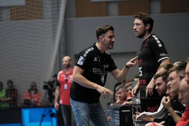 05 12 2019 xkhx Handball Bundesliga Season 2019 2020 MT Melsungen against Eulen Ludwigshafen Coach Benjamin Matschke with Dominik Mappes Eulen Ludwigshafen