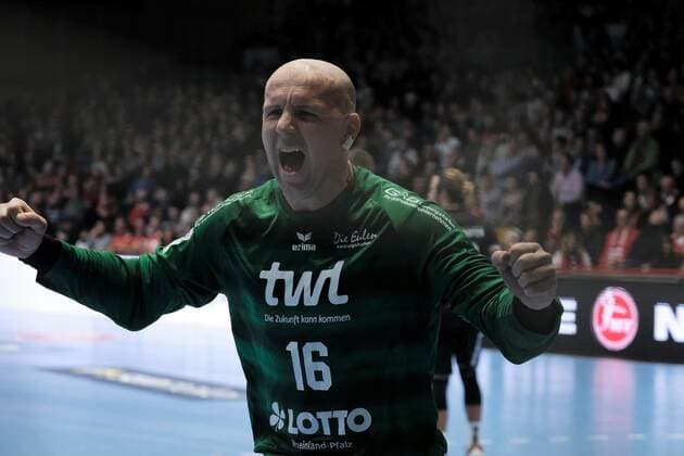05 12 2019 xkhx Handball Bundesliga season 2019 2020 MT Melsungen against Eulen Ludwigshafen Torw art Gorazd Å kof Eulen Ludwigshafen cheers