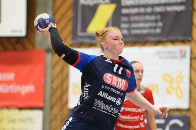 Kerstin Foth SG H2Ku Herrenberg Kuties 11 TG Nuertingen, handball, league game, 06 12 2019, photo TBaur Eibner TG Nuertingen vs SG H2ku Herrenberg Kuties Nuertingen Copyright: xBaur xEibner-Pressefotox EP_Toba