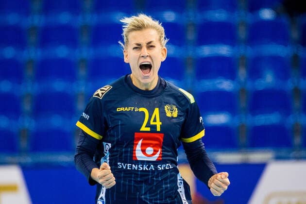191208 Nathalie Hagman of Sweden celebrates during the Women s World Handball Championship match between Spain and Sweden on December 8, 2019 in Kumamoto Photo Ludvig Thunman BILDBYRAN kod LT 35696 bbeng dam women handball handboll world handball championship 2019 sverige sweden spanien spain jubel celebration,  Copyright: LUDVIGxTHUNMAN BB191208LT084