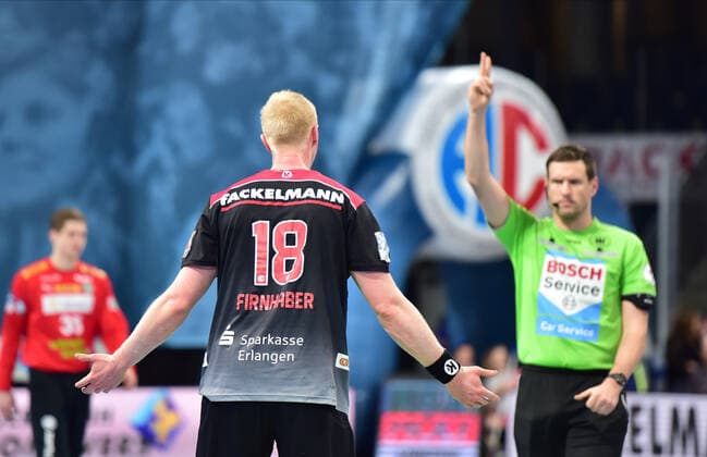 08 12 2019 Handball 1 Bundesliga LIQUI MOLY HBL Season 2019 2020 16 Matchday HC Erlangen Metropolitan Region Nuremberg HCE SC DHfK Leipzig OGo Sebastian Firnhaber 18, HC Erlangen HCE