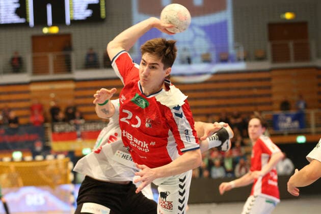 Handball 2 Handball Bundesliga 2019 2020 Handball Sportverein Hamburg vs TV Emsdetten Philipp Bauer Handball Sportverein Hamburg, successful goalscoring, Sporthalle Hamburg Hamburg