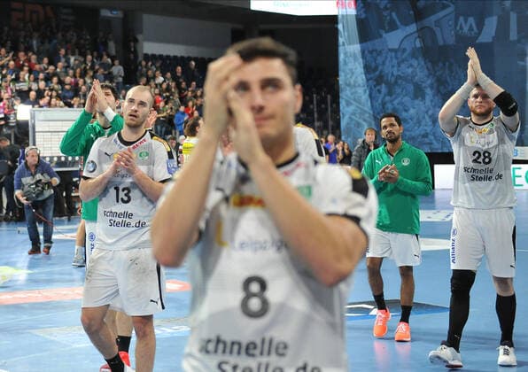 08 12 2019 Handball 1 Bundesliga LIQUI MOLY HBL Season 2019 2020 16 Matchday HC Erlangen Nuremberg Metropolitan Region HCE SC DHfK Leipzig OGo Maximilian Janke 13, SC DHfK Leipzig Lucas Krzikalla 8, SC DHfK Leipzig Maciej Gebala 28, SC DHfK Leipzig disappoints disappointment