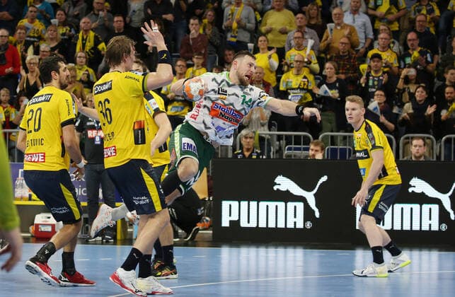 Handball, 1 Bundesliga Rhein Neckar Löwen Frisch Auf Göppingen, 16 Matchday on 08 12 2019, Season 2019 20, ZmdZ, Jacob Bagersted 14, Goeppingen , Rhein Neckar Löwen Frisch Auf Göppingen