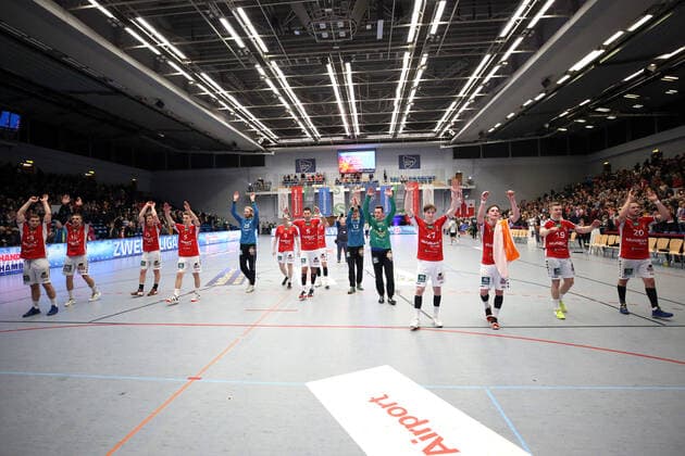 Handball 2 Handball Bundesliga 2019 2020 Handball Sportverein Hamburg vs TV Emsdetten Team of the Handball Sportverein Hamburg, Final Jubilation Sporthalle Hamburg Hamburg Hamburg