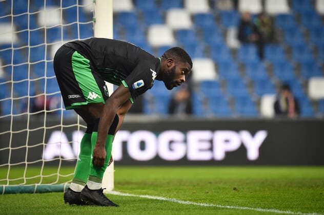 Photo Massimo Paolone LaPresse December 8, 2019 Reggio Emilia, Italy soccer Sassuolo vs Cagliari - Italian Football Championship League A TIM 2019 2020 - Mapei stadium In the pic: Jeremie Boga (U.S.Sassuolo) looks on  Copyright: xMassimoxPaolone LaPressex