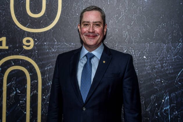 Prêmio Brasileirão 2019 RIO DE JANEIRO, RJ - 09.12.2019: PRÊMIO BRASILEIRÃO 2019 - President of CBF, Rogério Caboclo, during the award event of the 2019 Brazilian Championship (2019 Brazilian Prize), held at Warehouse 2 of Pier Mauá, located in Rio de Janeiro, RJ, on the night of Monday (09). (Photo: Nayra Halm Fotoarena) x1844841x  NayraxHalm