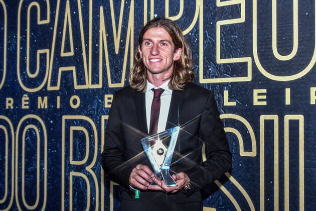 Prêmio Brasileirão 2019 RIO DE JANEIRO, RJ - 09.12.2019: PRÊMIO BRASILEIRÃO 2019 - Filipe Luís during the award event of the 2019 Brazilian Championship (2019 Brazilian Prize), held at Pier Mauá Warehouse 2, located in the city of Rio de Janeiro, RJ, on Monday night (09). (Photo: Nayra Halm Fotoarena) x1844858x  NayraxHalm