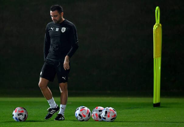 (191210) -- DOHA, Dec. 10, 2019 -- Xavier Hernandez, head coach of Al-Sadd Sports Club, attends a training session at Jassim bin Hamad Stadium in Doha, capital of Qatar, on Dec. 9, 2019. Al-Sadd SC will face Hienghene in their FIFA Club World Cup Qatar 2019 first round match on Dec. 11, 2019. (Photo by Nikku Xinhua) (SP)QATAR-DOHA-SOCCER-FIFA CLUB WORLD CUP 2019-AL-SADD-TRAINING yangyuanyong 