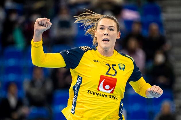 191210 Mikaela Brass of Sweden celebrates during the Womens World Handball Championship match between Sweden and Romania on December 10, 2019 in Kumamoto Photo Ludvig Thunman BILDBYRAN code LT 35698 bbeng dam women handball handball world 2019 championship sweden sweden romania romania jubilee celebration,  Copyright: LUDVIGxTHUNMAN BB191210LT058