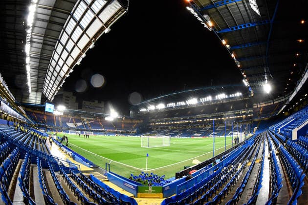 Illustration stade - vue generale Stamford Bridge FOOTBALL : Chelsea FC vs Lille OSC - Champions League - Londres - 10 12 2019 FedericoPestellini Panoramic 