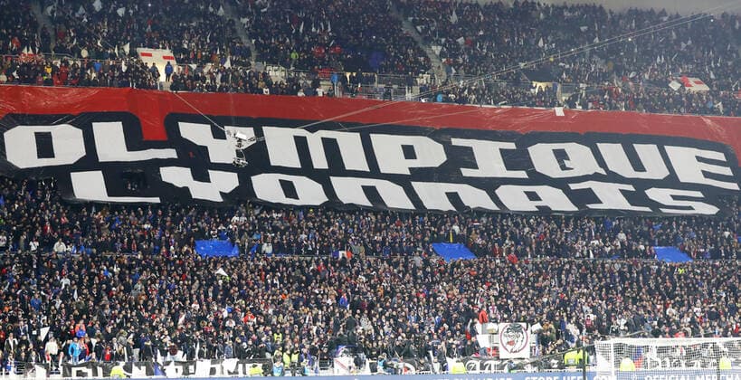 Lyon RB Leipzig Football Champions League Lyon, 10 12 2019, Groupama Stadium Lyonnais, Champions league , Olympique Lyon vs RB Leipzig , Im Bild Fans of Lyon , UEFA regulations prohibit any use of photographs as image sequences and or quasi video ,