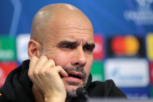Zagreb: Pep Guardiola and Ilkay Gundogan at the press conference, PK, Pressekonferenz 10.12.2019., Croatia, Zagreb, stadium Maksimir - UEFA Champions League, group C, round 6, GNK Dinamo - FC Manchester City. Press conferece by FC Manchester City. Ilkay Gundogan. Manchester City coach Josep Guardiola.  GoranxStanzl PIXSELL