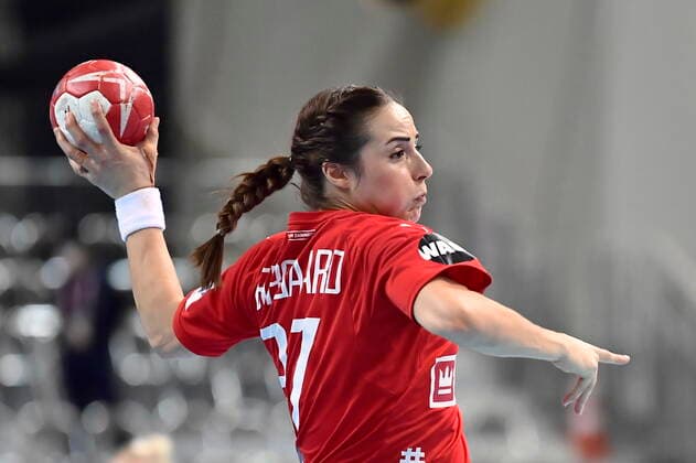 Louise Burgaard during the warm-up Handball match, in the Group 1 intermediate round, between Serbia and Denmark during the Womens Handball World Cup in Aqua Dome Kumamoto in Japan, Wednesday, December 11, 2019, Kumamoto Denmark,  Copyright: BoxAmstrupx COP222 spdk20191211-095557-L