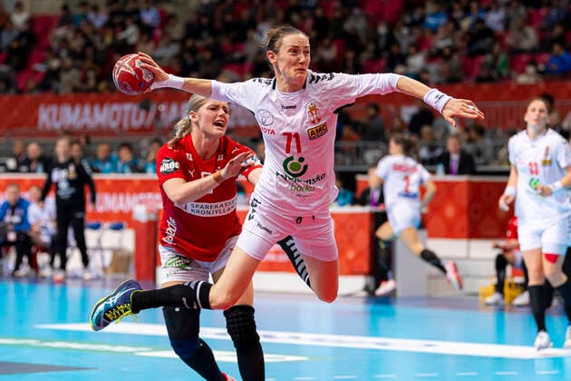 Handball, Women WM 2019, Main Round, Group 1, 8 Matchday , Serbia Denmark Kristina Liscevic Serbia Kumamoto Aqua Dome Kumamoto Japan