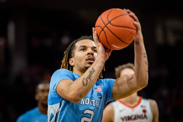 December 8, 2019: North Carolina Guard Cole Anthony (2) during the NCAA, College League, USA Basketball game between the University of North Carolina Tar Heels and University of Virginia Cavaliers at John Paul Jones Arena in Charlottesville, VA. Brian McWalters CSM NCAA Basketball 2019: UNC Tar Heels vs. Virginia Cavaliers. December 8, 2019. - ZUMAc04_ 20191123_zaf_c04_1446 Copyright: xBrianxMcwaltersx