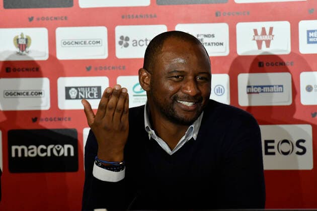 Patrick Vieira (entraineur de l OGC Nice) Football : Presentation de Riza Durmisi nouvelle recrue de l OGC Nice - Nice - 12 12 2019 NorbertScanella PanoramiC 