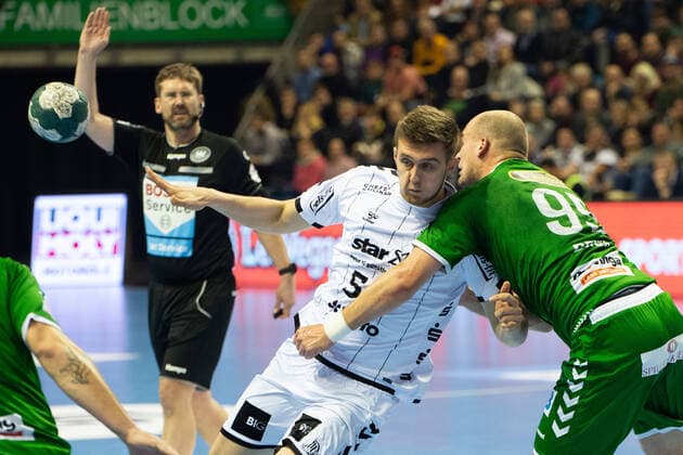 v l k05 , Paul Dux 95 Fox, Fox Berlin vs. THW Kiel, 12 12 19, GER, Berlin, 12 12 19, HBL, Fox Berlin vs. THW Kiel, Berlin Copyright: xUwexKoch Eibner-Pressefotox EP_UKH
