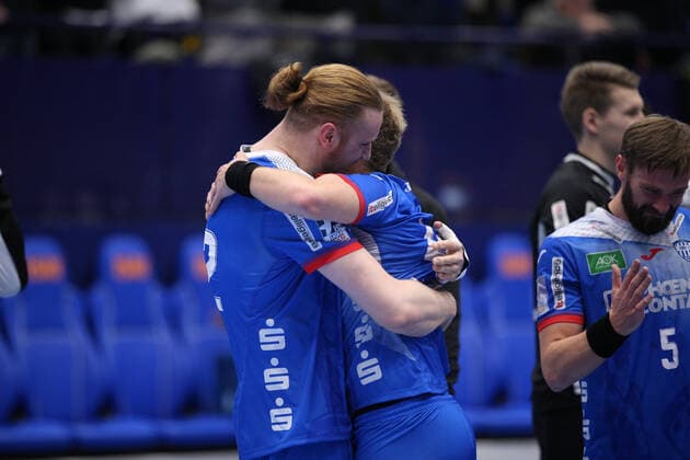 v l Linus Geis TBV Lemgo Lippe 42 , Alexander Reimann TBV Lemgo Lippe 44 GER, Handball, 1 Bundesliga, TBV Lemgo Lippe versus Rhein Neckar Loewen, 12 12 2019 Lemgo Copyright: xStrohdiekx Eibner-Pressefotox EP_jsk