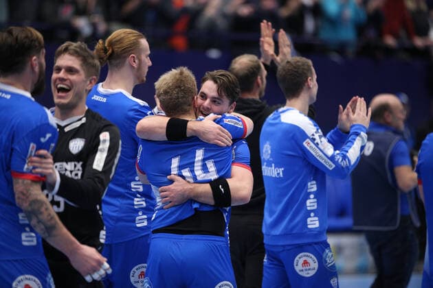 Alexander Reimann TBV Lemgo Lippe 44 in front and Dani Baijens TBV Lemgo Lippe 77 GER, Handball, 1 Bundesliga, TBV Lemgo Lippe against Rhein Neckar Loewen, 12 12 2019 Lemgo Copyright: xStrohdiekx Eibner-Pressefotox EP_jsk