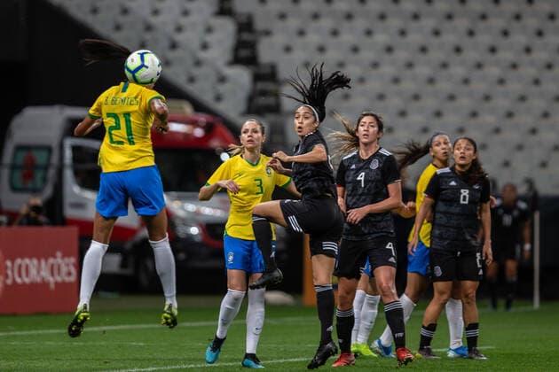Brasil x México SÃO PAULO, SP - 12.12.2019: BRASIL X MÉXICO - The Brazilian women& 39;s soccea team welcomes the Mexican team in a friendly match on the night of Thursday, December 12. Thech took placplace at the Corinthians Arena in Sao Paulo. (Photo: Van Campos Fotoarena) x1846732x  VanxCampos
